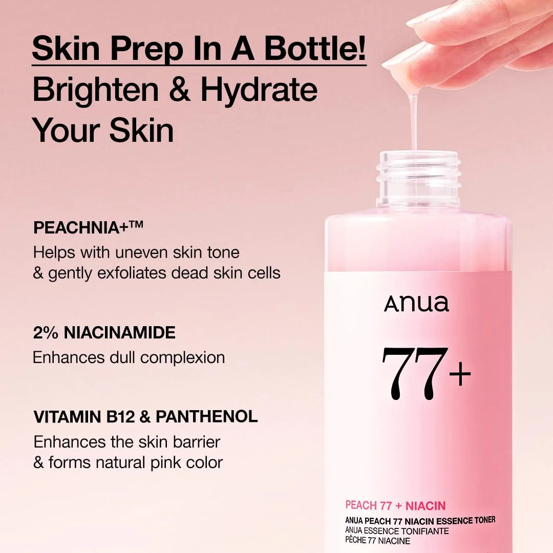 Toner à l'essence de niacine à 77 % de pêche - 250ml