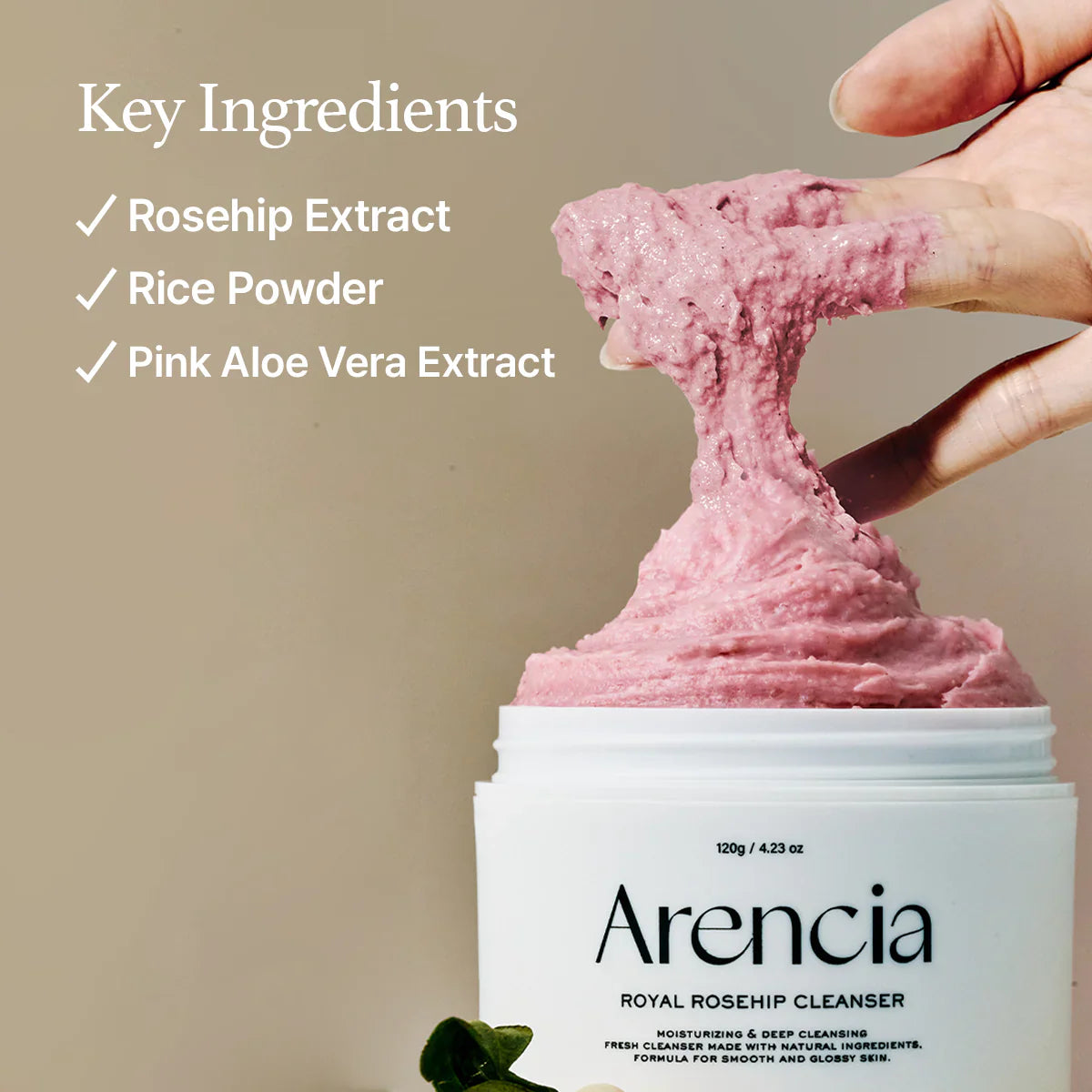 Nettoyant frais au riz et au mochi royal à l'églantier 120 g