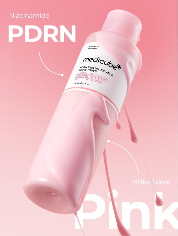 Toner laiteux rose à la niacinamide PDRN - 150ml