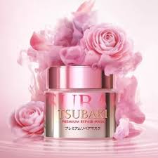 Masque capillaire réparateur premium Tsubaki Camélia rose - 180g