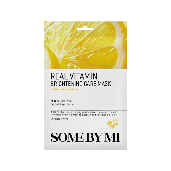 Masque de soin éclaircissant à la vraie vitamine - 1pièce