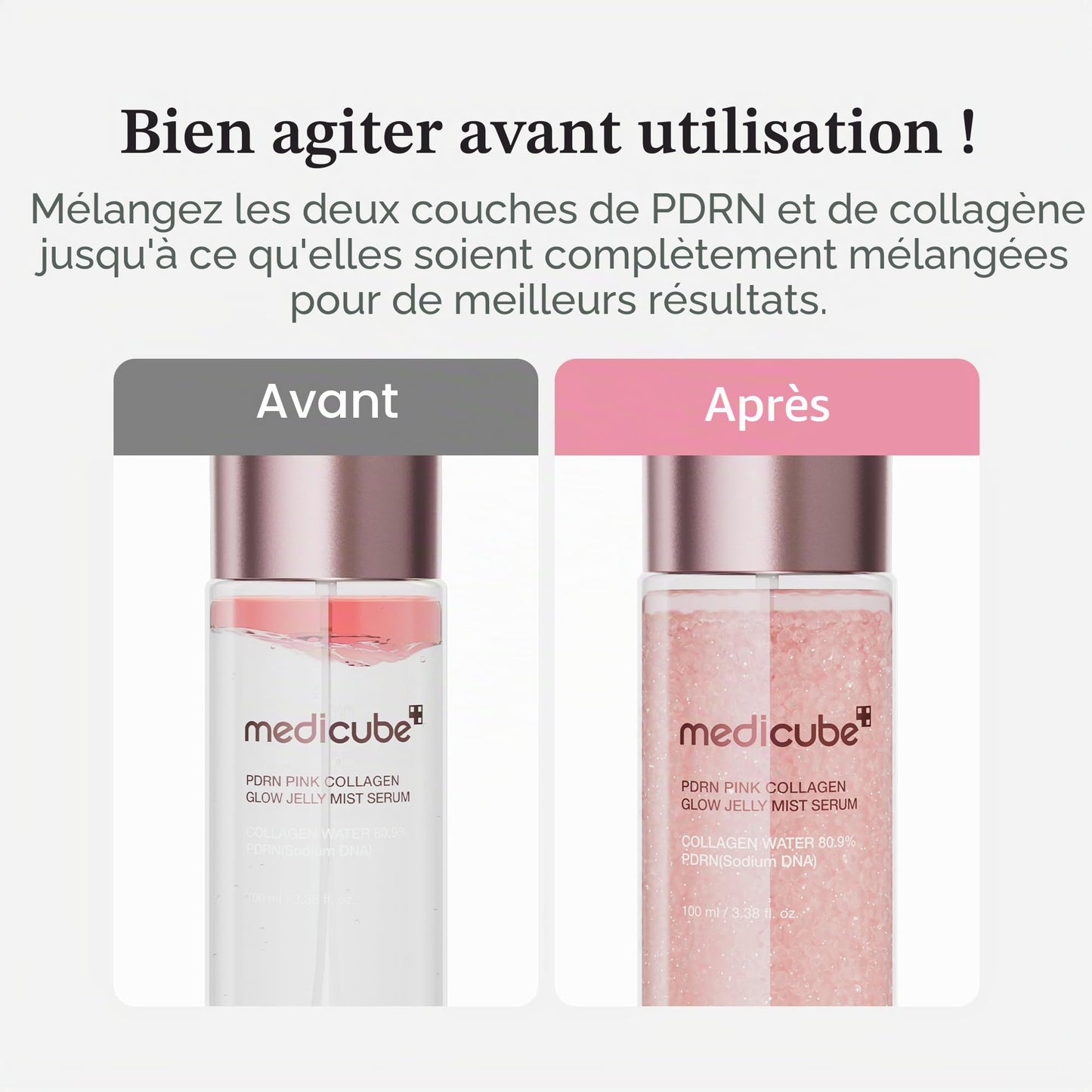 Sérum en brume gelée éclat collagène rose PDRN - 100ml