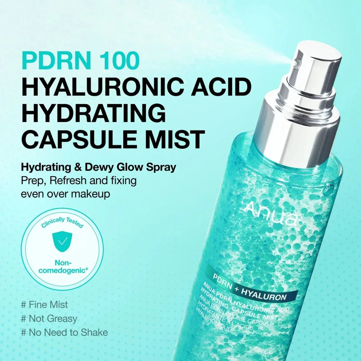 Brume hydratante en capsule à l'acide hyaluronique PDRN - 100ml