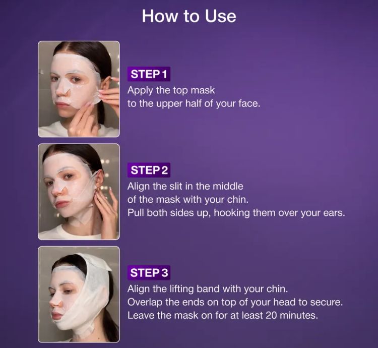 Masque facial N°9 NAD Bio Lifting-sil couvrant intégral -1 unité