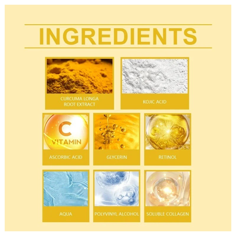 Masque gel éclaircissant à l'acide kojique et au curcuma - 28g 1 unité