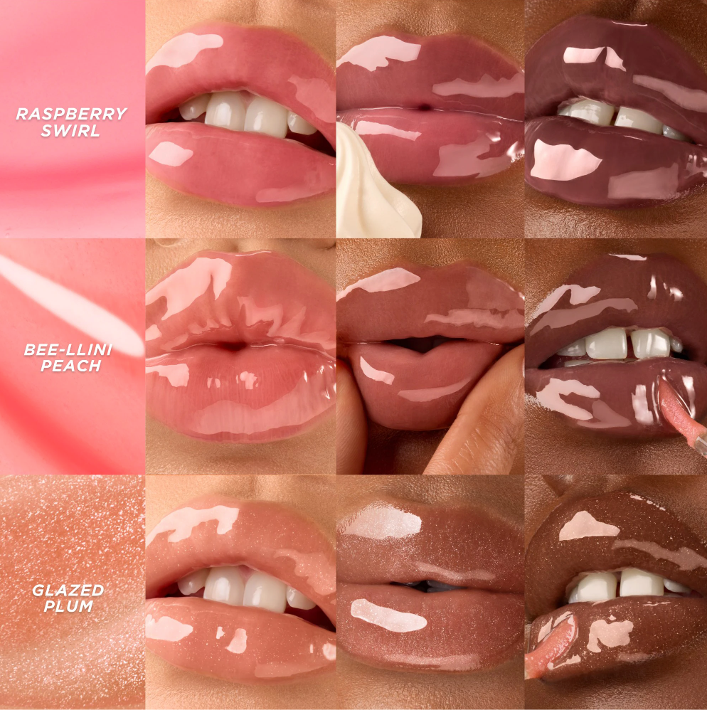 GISOU Honey Infused Lip Oil - Raspberry Swirl