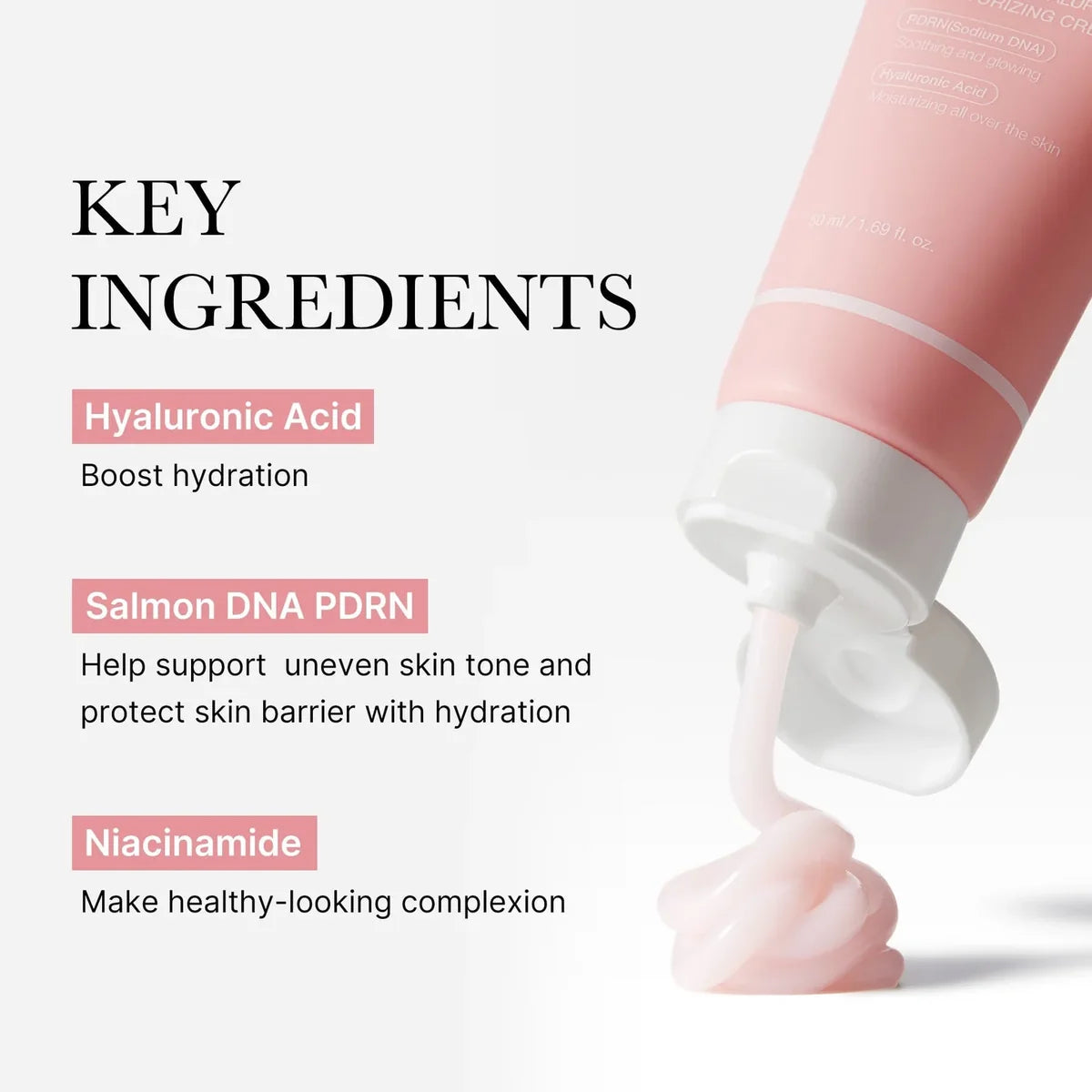 Crème hydratante hyaluronique rose PDRN - 50ml